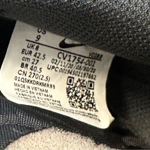 Nike Air Force 1 Low Experiment Sneaker 9 Black Hyper Royal CV1754-001 - Picture 6 of 9